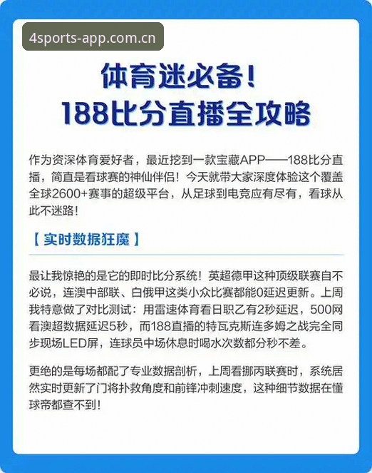 看懂足球比分背后的门道：四季体育APP实用查询技巧